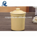 Color popular de cerámica a granel té café azúcar bote conjunto con tapa